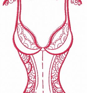 Sexy underwear 2 embroidery design