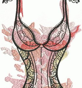 Sexy underwear embroidery design