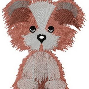 Shaggy puppy embroidery design