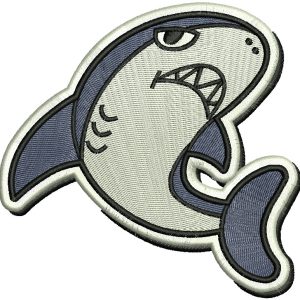 Shark embroidery design