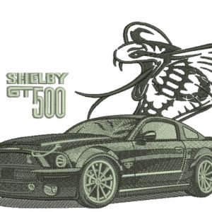 Shelby GT500 car embroidery design
