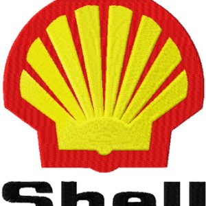 Shell logo embroidery design