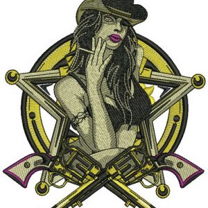 Sheriff's girlfriend 2 embroidery design