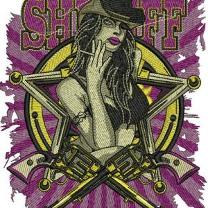 Sheriff's girlfriend embroidery design