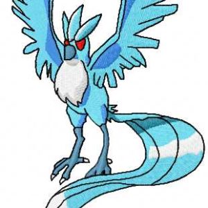 Shiny Articuno Pokemon embroidery design