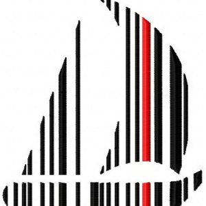 Ship barcode embroidery design