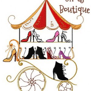 Shoes boutique embroidery design