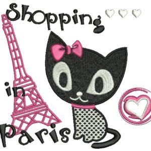 Shopping in Paris 2 embroidery design