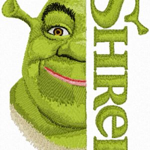 Shrek with Logo embroidery design