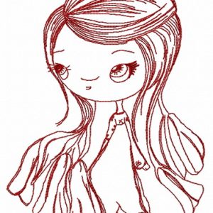 Shy blossom fairy 2 embroidery design