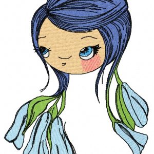 Shy blossom fairy 3 embroidery design