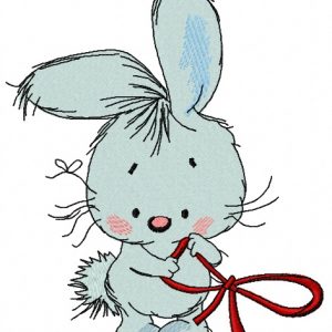 Shy bunny 2 embroidery design