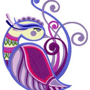 Shy firebird 2 embroidery design