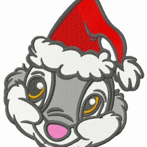 Shy Santa embroidery design