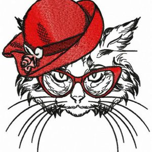 Signora Kitty embroidery design