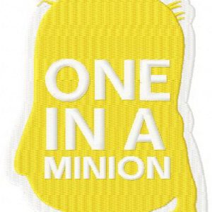 Silhouette of Minion embroidery design