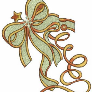 Silk bow embroidery design
