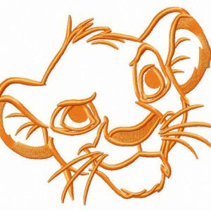 Simba's muzzle embroidery design