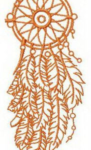 Simple dreamcatcher embroidery design