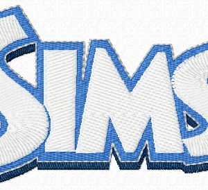 Sims 3 logo embroidery design