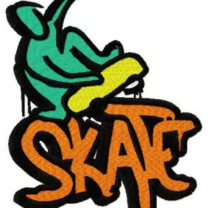 Skate embroidery design