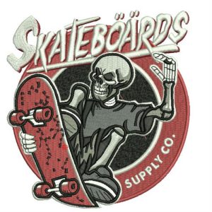 Skateboards Supply Co. 2 embroidery design