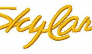 Skylark logo 2 embroidery design