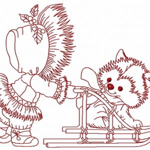 Snowy Pup Expedition embroidery design
