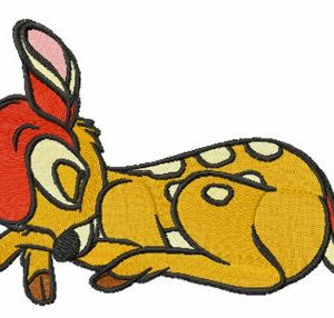 Sleeping Bambi embroidery design