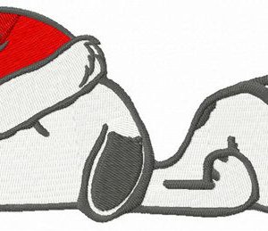 Sleeping before Christmas embroidery design