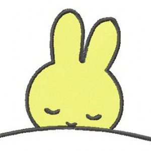 Sleeping bunny embroidery design