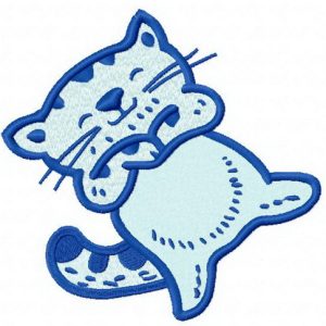 Sleeping kitten 3 embroidery design