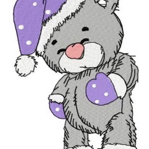 Sleepy bear 2 embroidery design