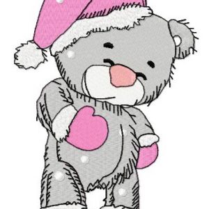 Sleepy bear embroidery design