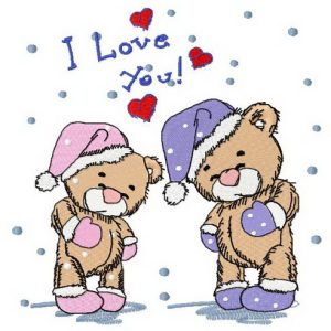 Sleepy bears embroidery design