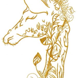 Sleepy giraffe 2 embroidery design