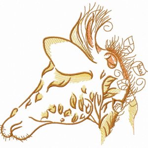 Sleepy giraffe 3 embroidery design
