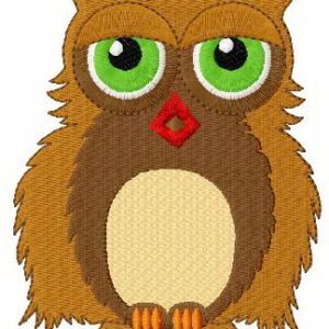 Sleepy owl embroidery design