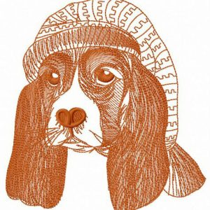Sleepy pet embroidery design
