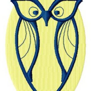 Slim owl embroidery design