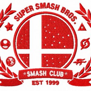 Smash club logo embroidery design
