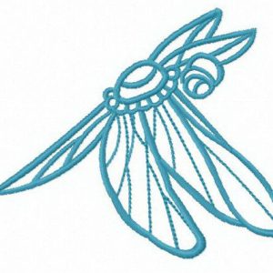 Small dragonfly embroidery design