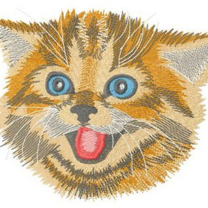 Small kitten embroidery design