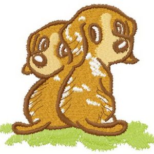 Small twins embroidery design
