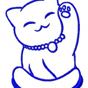 Smiling cat 3 embroidery design