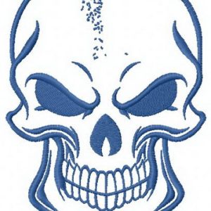 Smiling skull 2 embroidery design