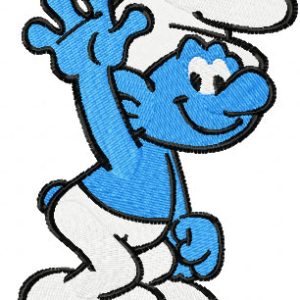 Smurf Happy embroidery design