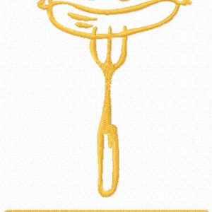 Snacks symbol embroidery design
