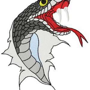 Snake's bite embroidery design