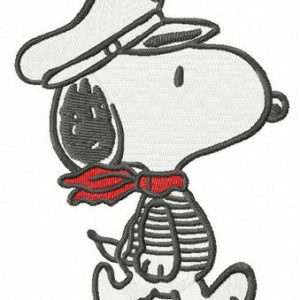 Snoopy the captain embroidery design